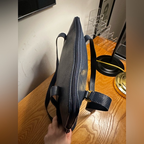 Dior Navy Blue Leather Shoulder Bag - Picture 9 of 11